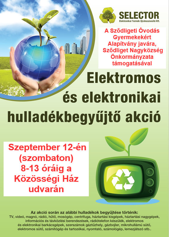 Elektronikai- és elektrotechnikai hulladékbegyűjtési akció 2020.09.12. 