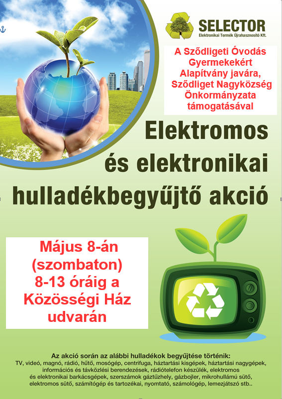 Elektromos- és elektronikai hulladékbegyűjtő akció! 2021.05.08.