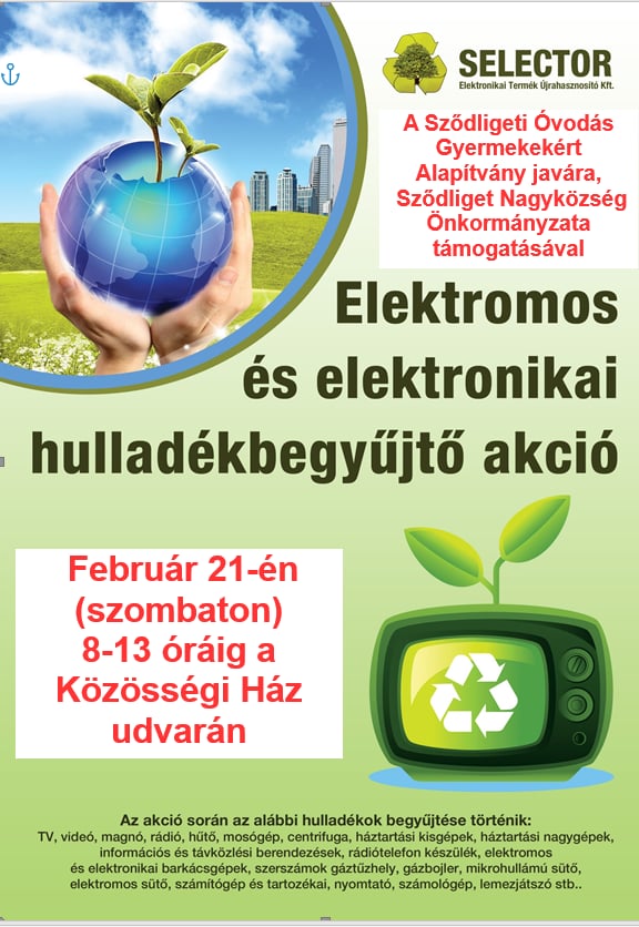 Elektromos és elektronikai hulladékbegyűjtő akció 2026.02.21.