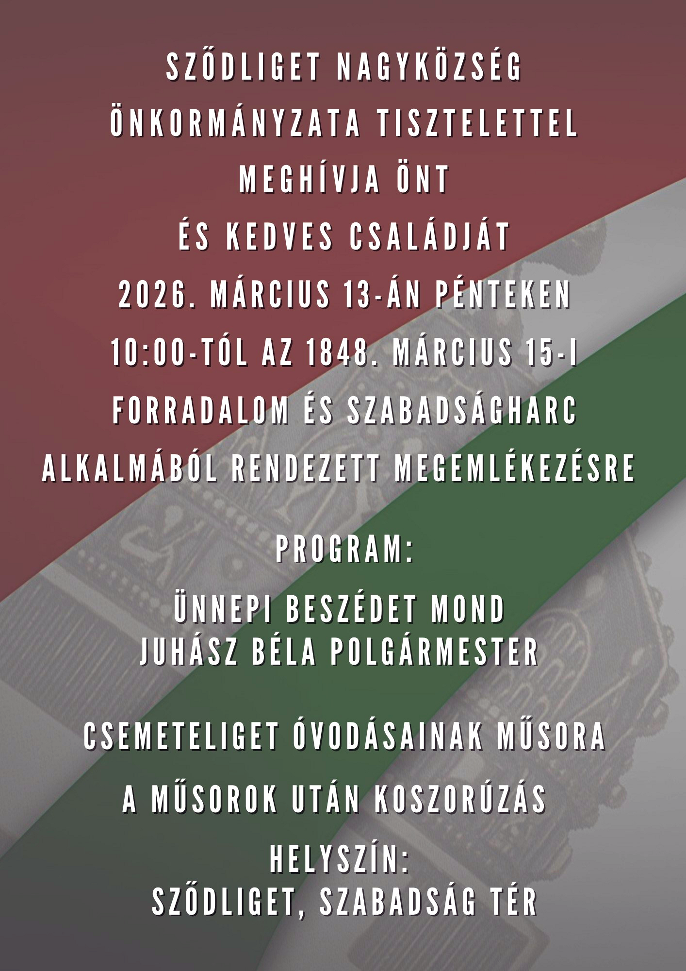 Március 15-i megemlékezés 2026.03.13.