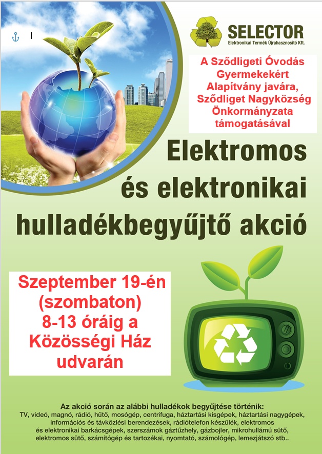 Elektromos és elektronikai hulladékbegyűjtő akció 2026.09.19.