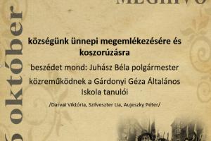 2018. október 23-i ünnepi megemlékezés és koszorúzás 2018. október 23-i ünnepi megemlékezés és koszorúzás
