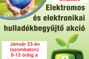 Elektronikai- és elektrotechnikai hulladékbegyűjtési akció 2021.01.23. 