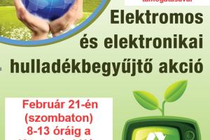 Elektromos és elektronikai hulladékbegyűjtő akció 2026.02.21.