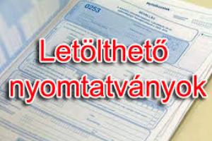 Letölthető nyomtatványok