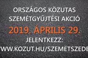 A Magyar Közút Nonprofit Zrt. 2019. április 29-én indítja szemétgyűjtési akcióját