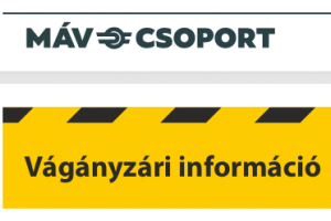 Vágányzári információk