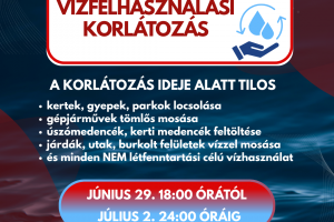 A Polgármesteri Hivatal határozata a vízfogyasztás korlátozásáról 