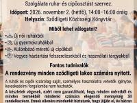 Ruha- és cipőosztás Sződligeten